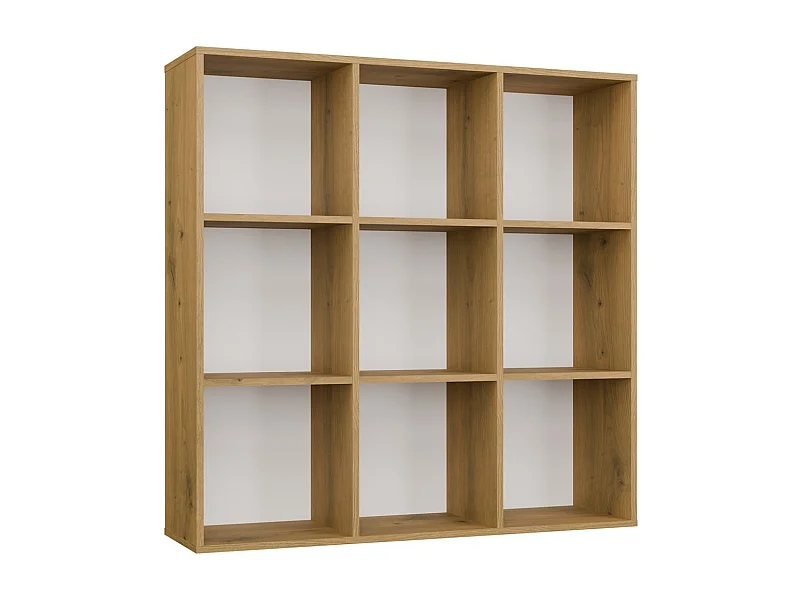 Regał MALAX 3X3 H |  Dąb Artisan  | 110,5x30x110,5 cm |  Regał 9 Komór