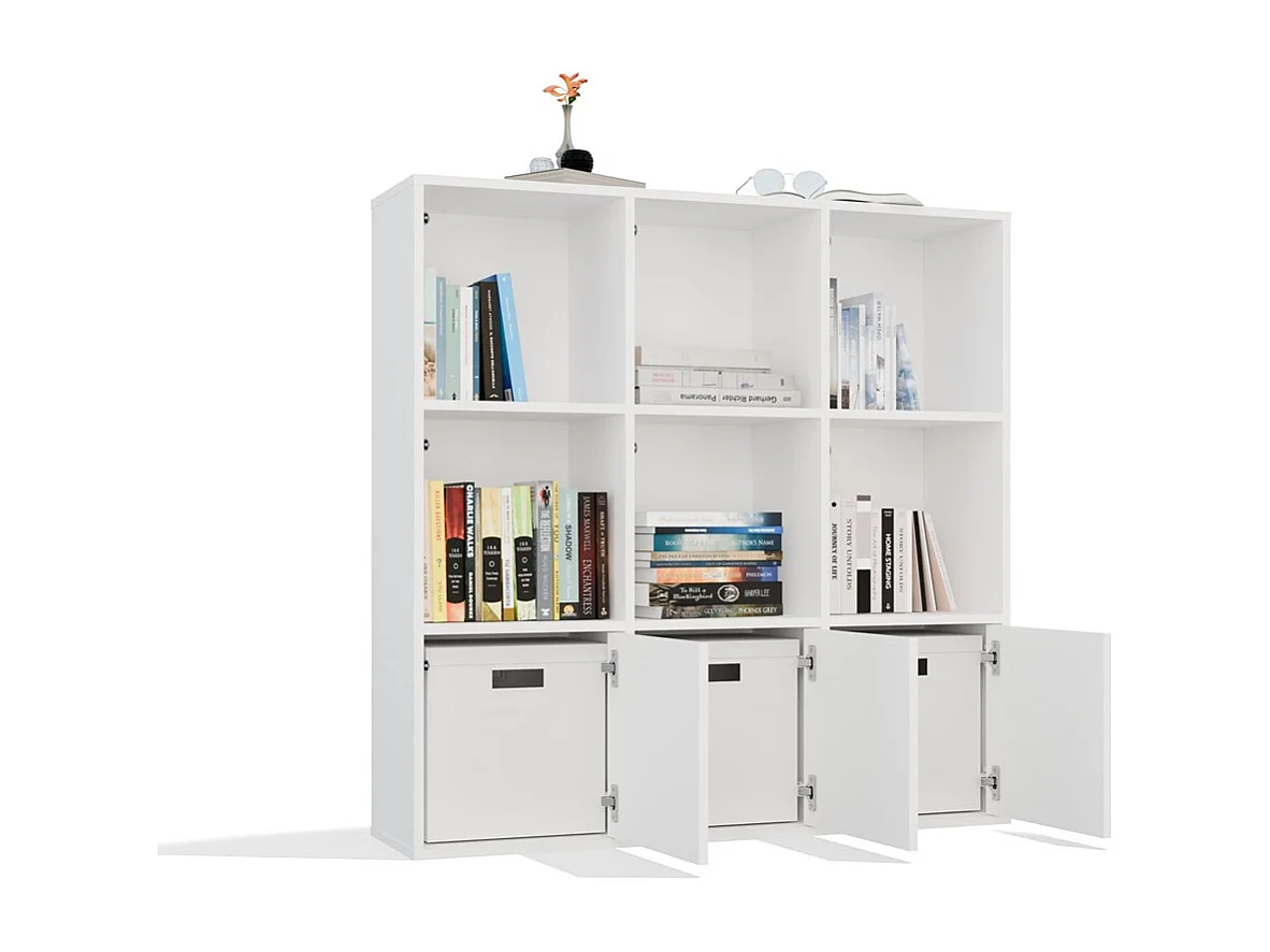 MALAX - 3x portes pour étagères malax, tip-on, blanc