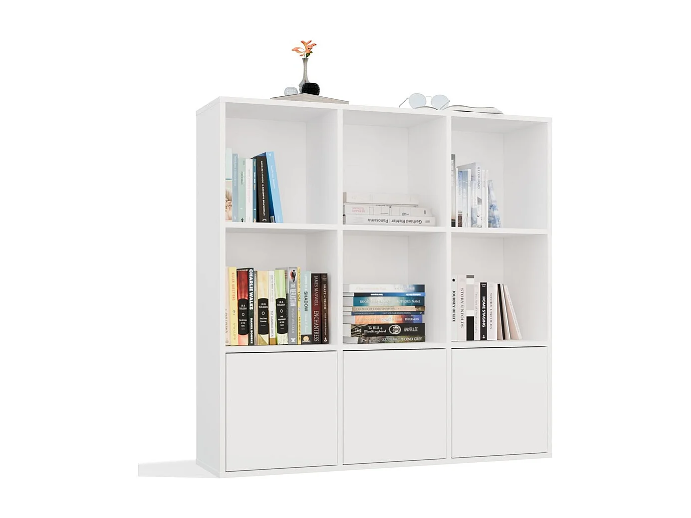 MALAX - 3x portes pour étagères malax, tip-on, blanc