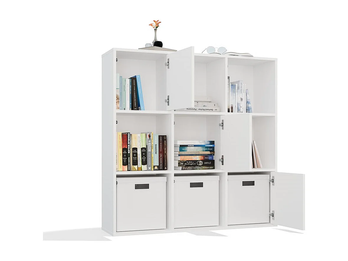 MALAX - 3x portes pour étagères malax, tip-on, blanc