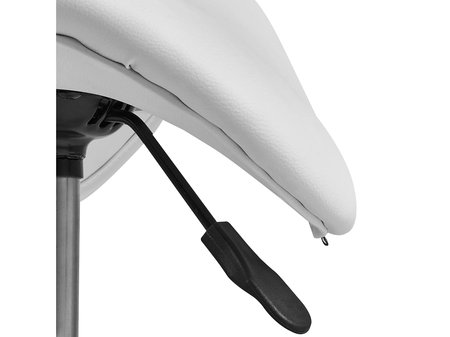 Tabouret de selle DUMONT Cuir PU Blanc