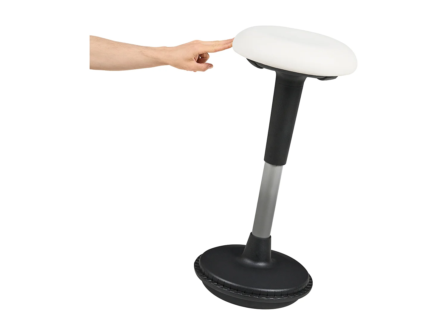 Wobble Stool ESTELL Faux Leather White