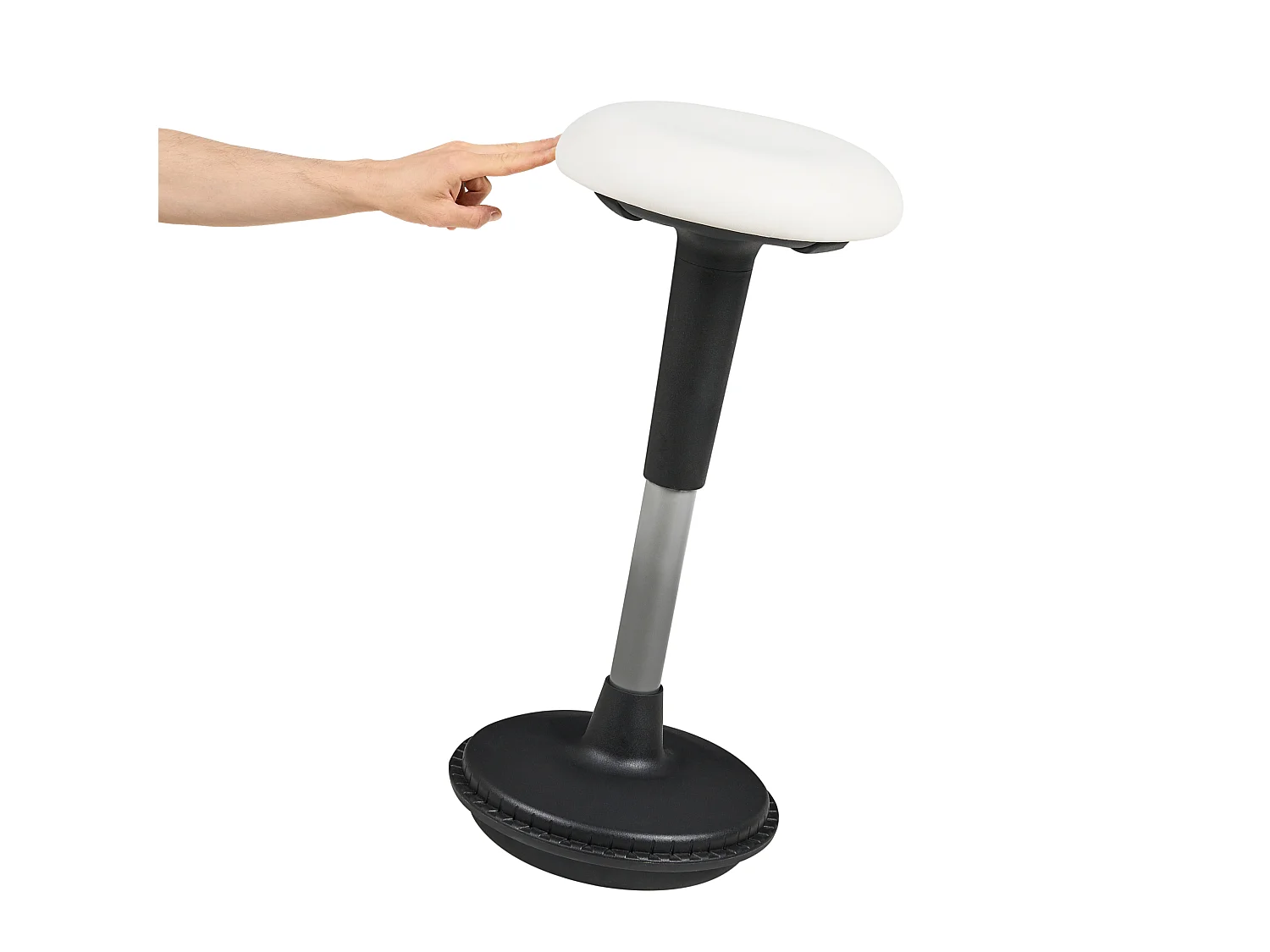Wobble Stool ESTELL Faux Leather White