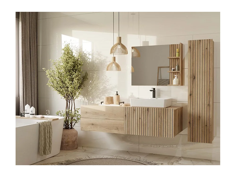 Szafka TIGO 1D|Dąb Evoke | 31x29,5x135 cm |Słupek Łazienkowy