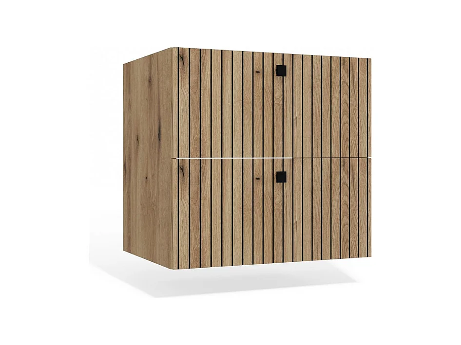 Szafka pod umywalkę wisząca TIGO 60 2S| Dąb  Evoke |  60x45.5x57 cm | 2 szuflady