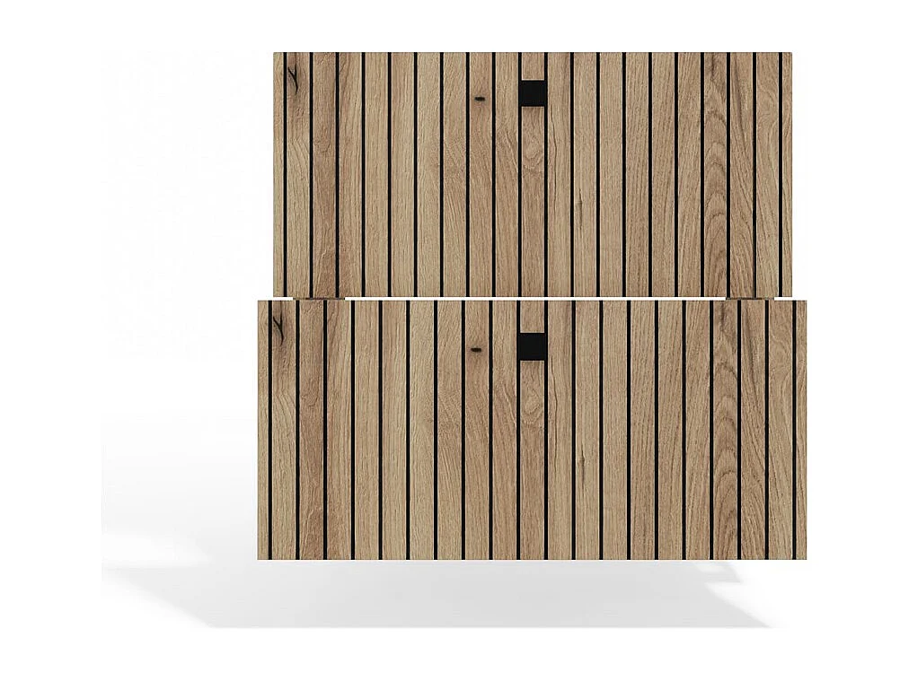 TIGO - mobile sotto lavabo rovere con frontale scanalato