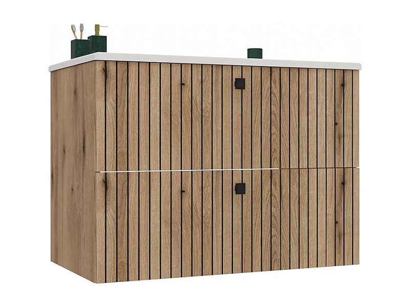 Szafka Łazienkowa TIGO 80 | Dąb Evoke  | 80x47x59 cm | Szafka z Umywalką