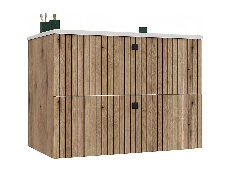 Szafka Łazienkowa TIGO 80 | Dąb Evoke  | 80x47x59 cm | Szafka z Umywalką