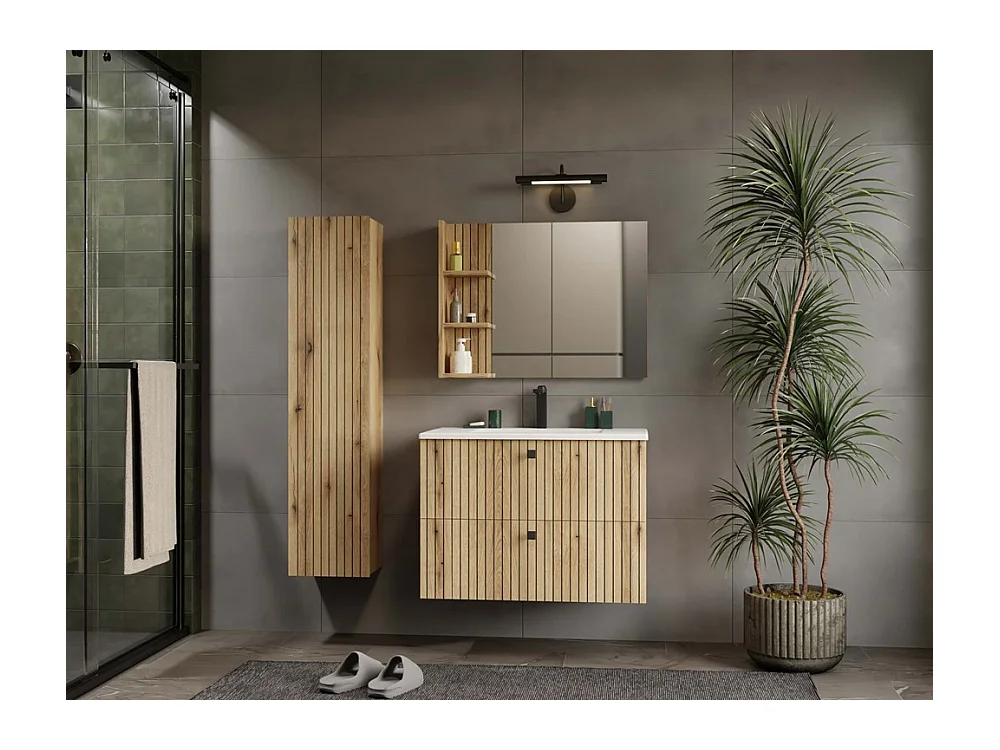 Szafka Łazienkowa TIGO 80 SZAFKA  | Dąb Evoke | 80x45,5x57 cm |2 Szuflady