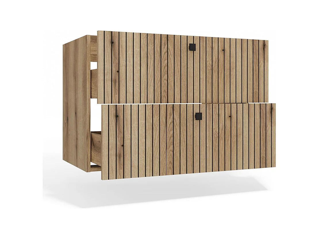 Szafka Łazienkowa TIGO 80 SZAFKA  | Dąb Evoke | 80x45,5x57 cm |2 Szuflady