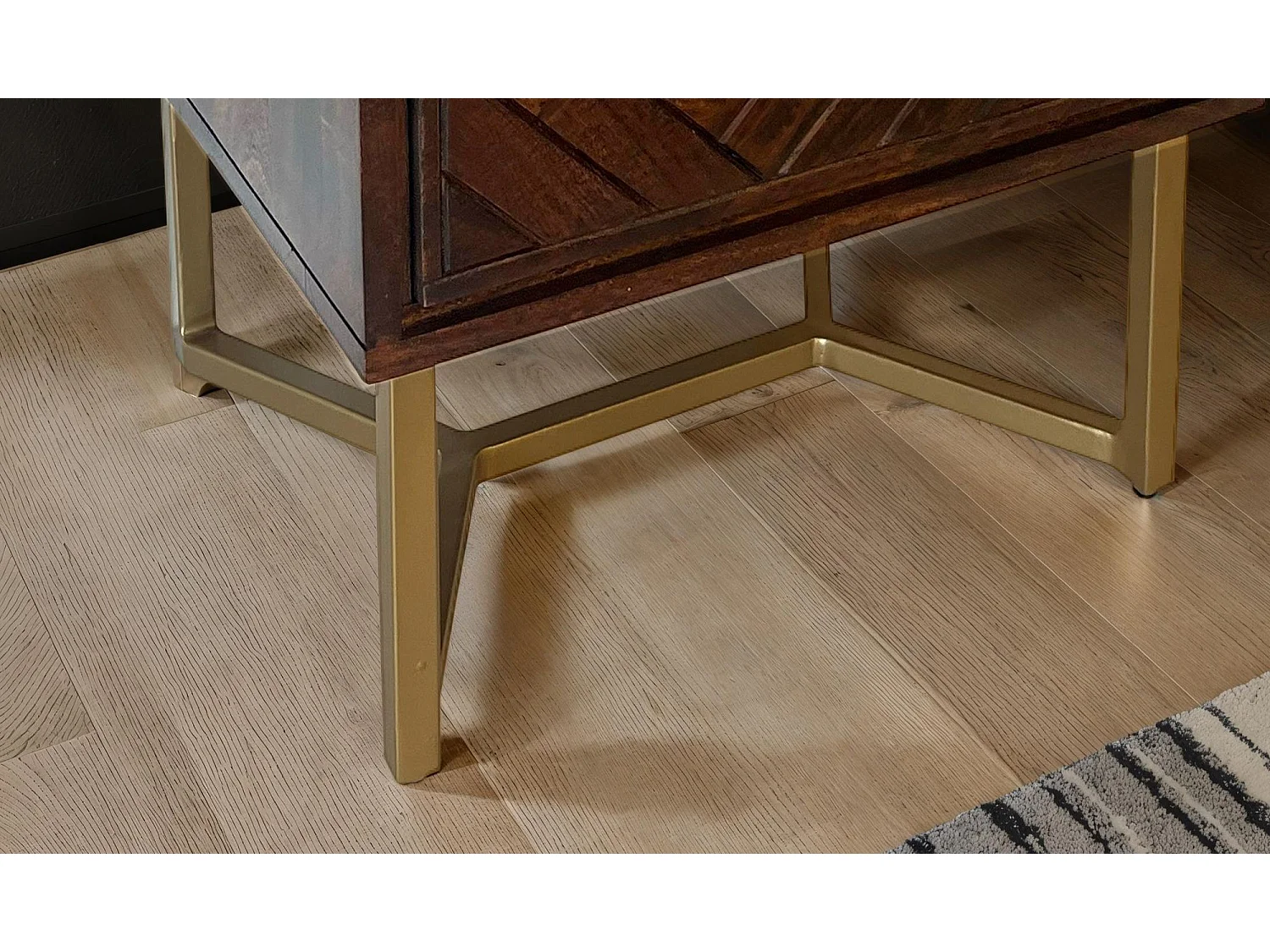 Table de chevet console de nuit lit sommier tapissier bois massif 57 cm