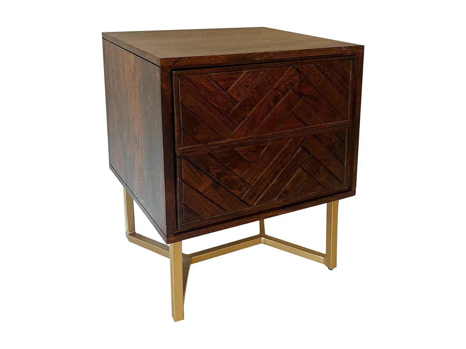 Table de chevet console de nuit lit sommier tapissier bois massif 57 cm