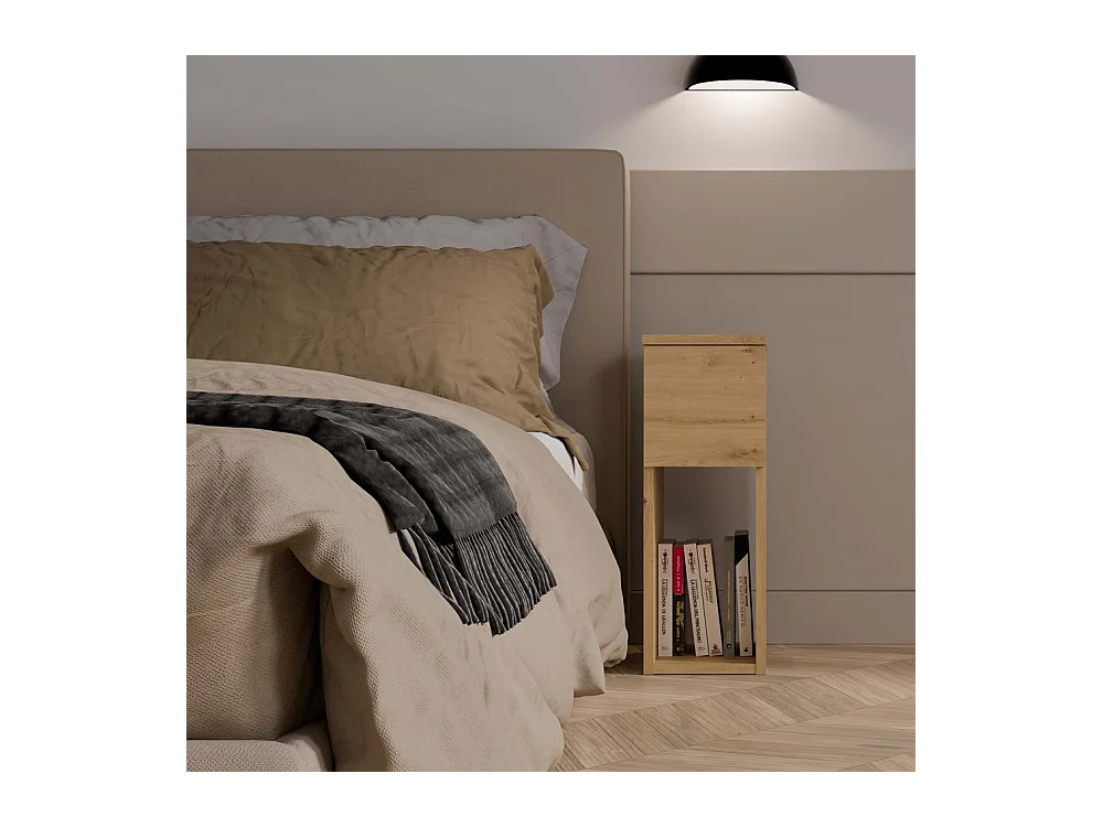 Szafka nocna GALAX 20/1S | Dąb Artisan | 20x30x55 cm | Nowoczesny stolik z szufladą