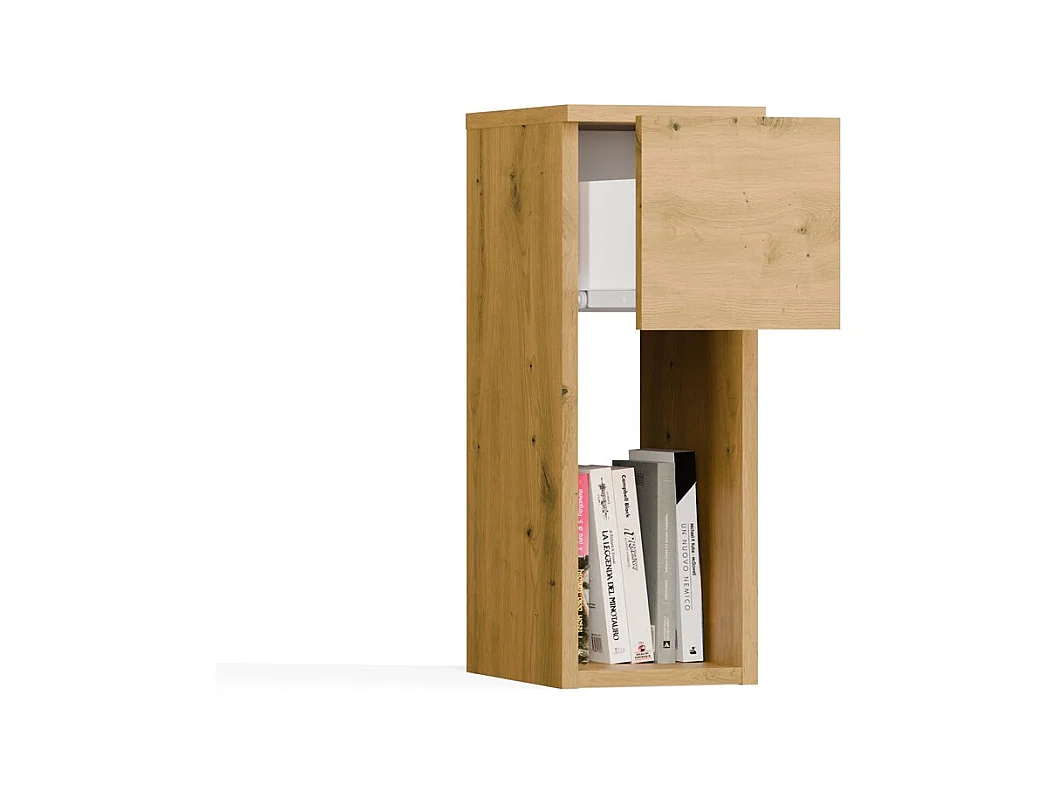 Szafka nocna GALAX 20/1S | Dąb Artisan | 20x30x55 cm | Nowoczesny stolik z szufladą