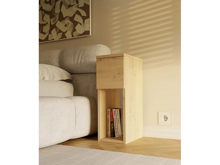 Szafka nocna GALAX 20/1S | Dąb Artisan | 20x30x55 cm | Nowoczesny stolik z szufladą