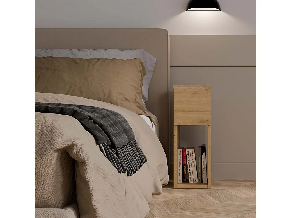 Szafka nocna GALAX 20/1S | Dąb Artisan | 20x30x55 cm | Nowoczesny stolik z szufladą