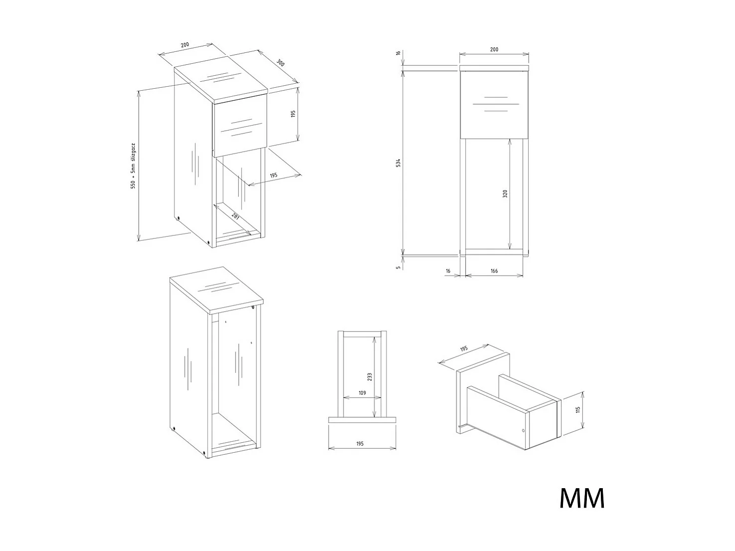 Szafka nocna GALAX 20/1S | Dąb Artisan | 20x30x55 cm | Nowoczesny stolik z szufladą