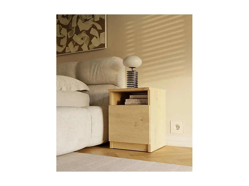 Szafka Nocna GALAX 30 1D | Dąb Artisan |  30x30x40 cm | Szafka/Stolik Nocny