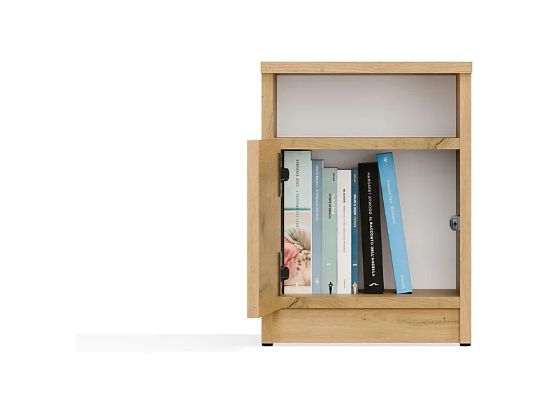 Szafka Nocna GALAX 30 1D | Dąb Artisan |  30x30x40 cm | Szafka/Stolik Nocny