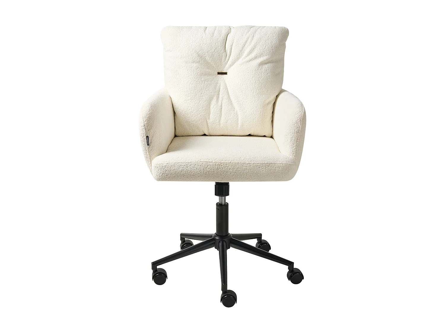 Chaise de bureau ALPINE Bouclé Blanc cassé