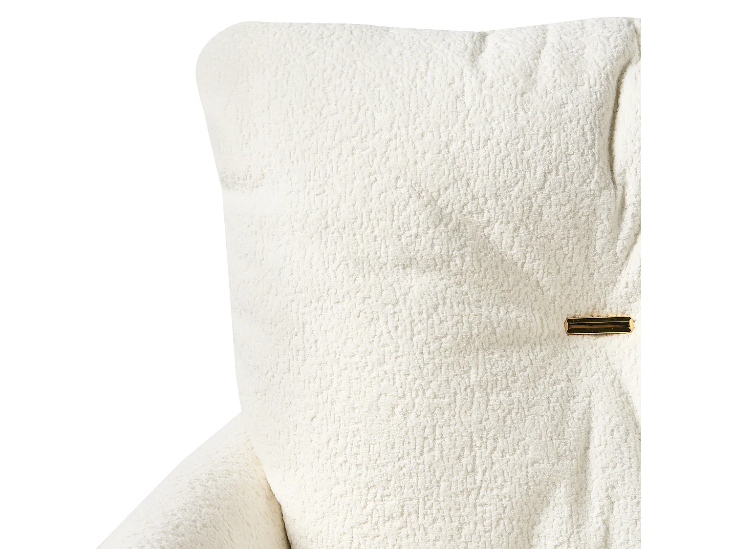 Chaise de bureau ALPINE Bouclé Blanc cassé