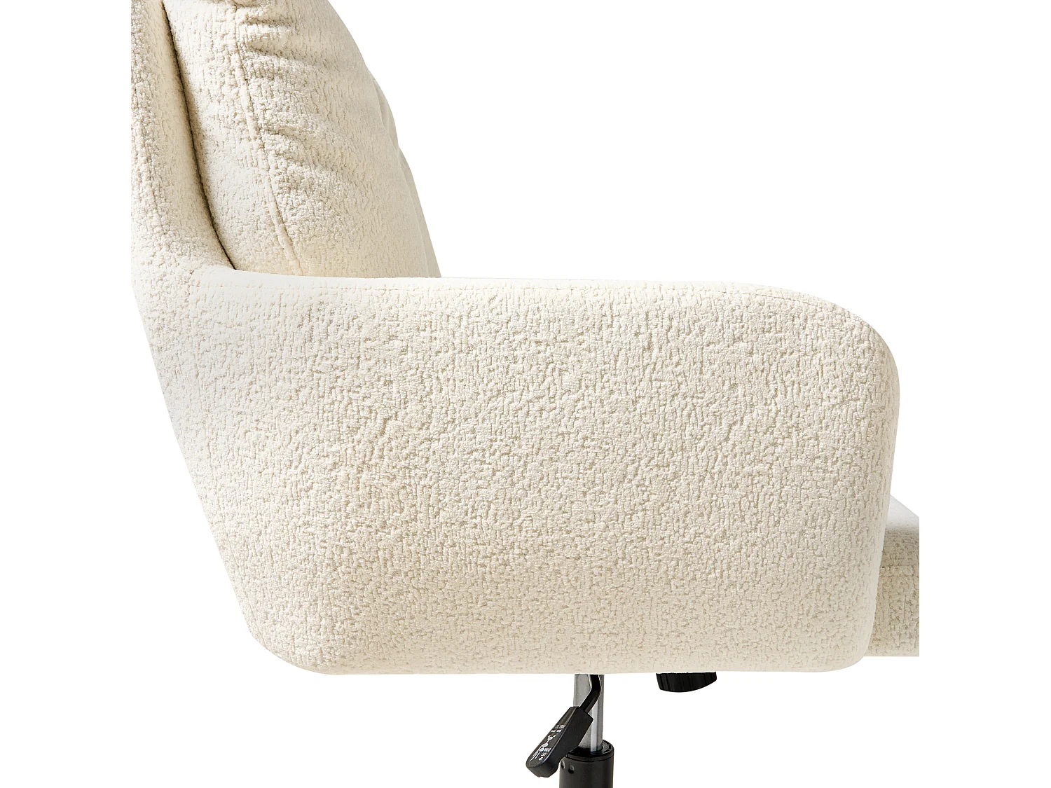 Chaise de bureau ALPINE Bouclé Blanc cassé