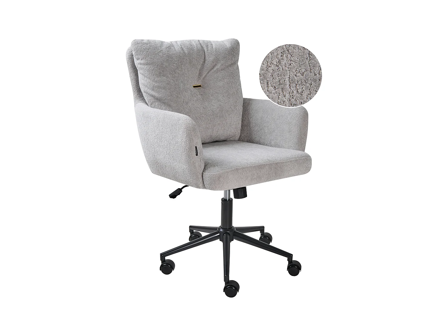 Chaise de bureau ALPINE Fourrure synthétique Gris