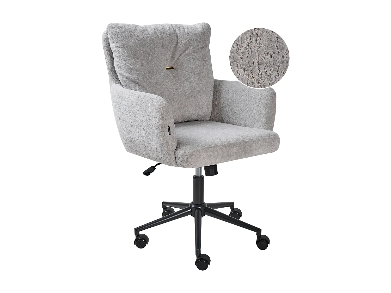 Chaise de bureau ALPINE Fourrure synthétique Gris