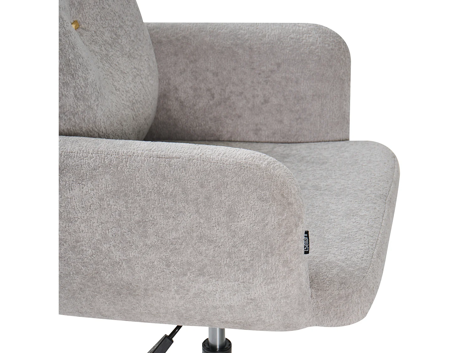 Desk Chair ALPINE Faux Fur Grey