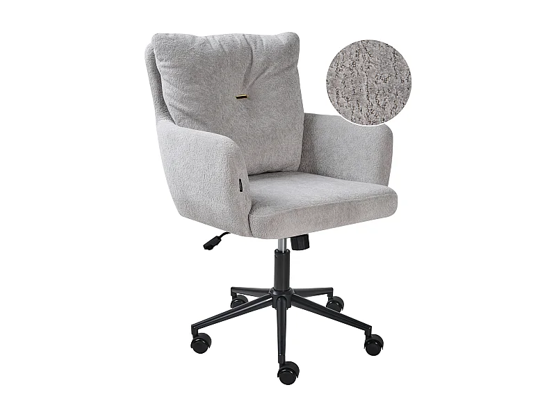 Chaise de bureau ALPINE Fourrure synthétique Gris