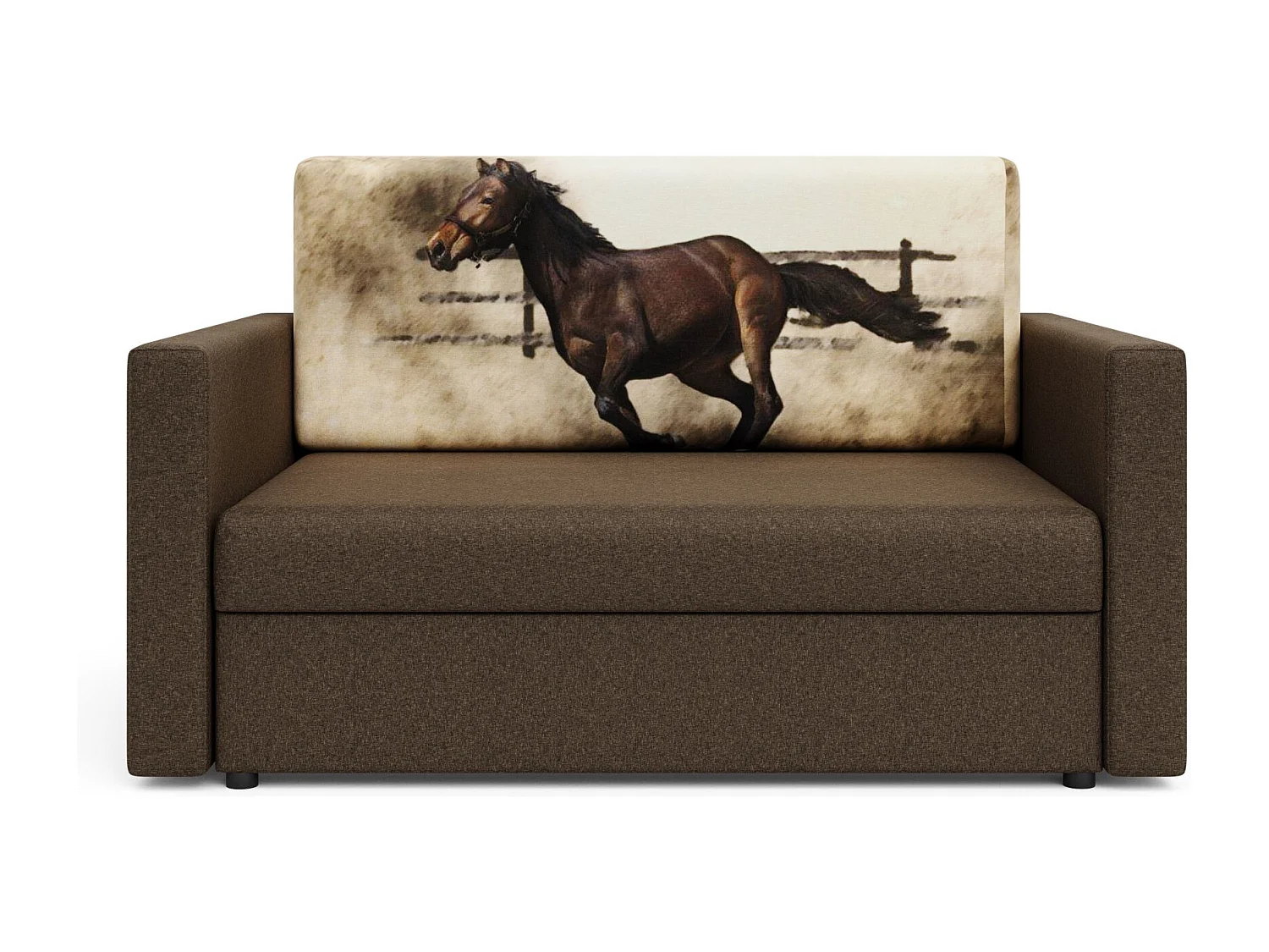 BEDANTE Sofa Amerykanka HEVEN 80 HORSE + Sawana 25 met opbergruimte, woonkamerbank, slaapbank, bank met opbergruimte