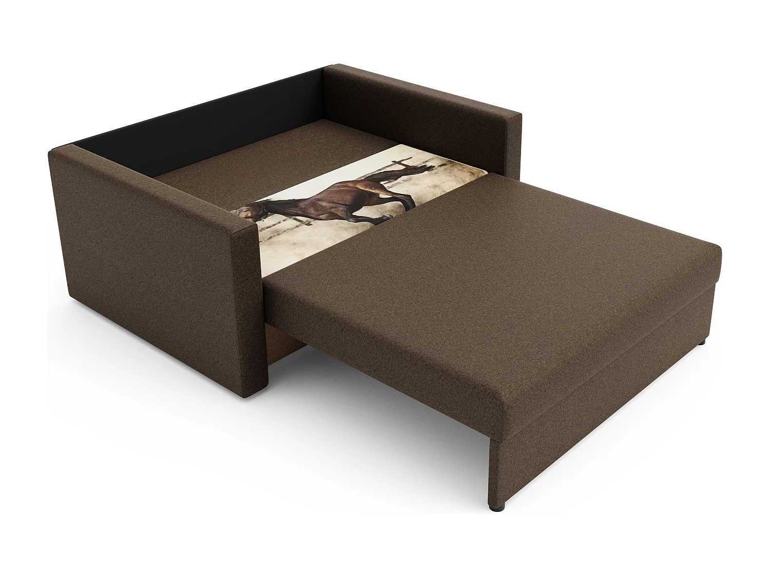 BEDANTE Sofa Amerykanka HEVEN 80 HORSE + Sawana 25 met opbergruimte, woonkamerbank, slaapbank, bank met opbergruimte