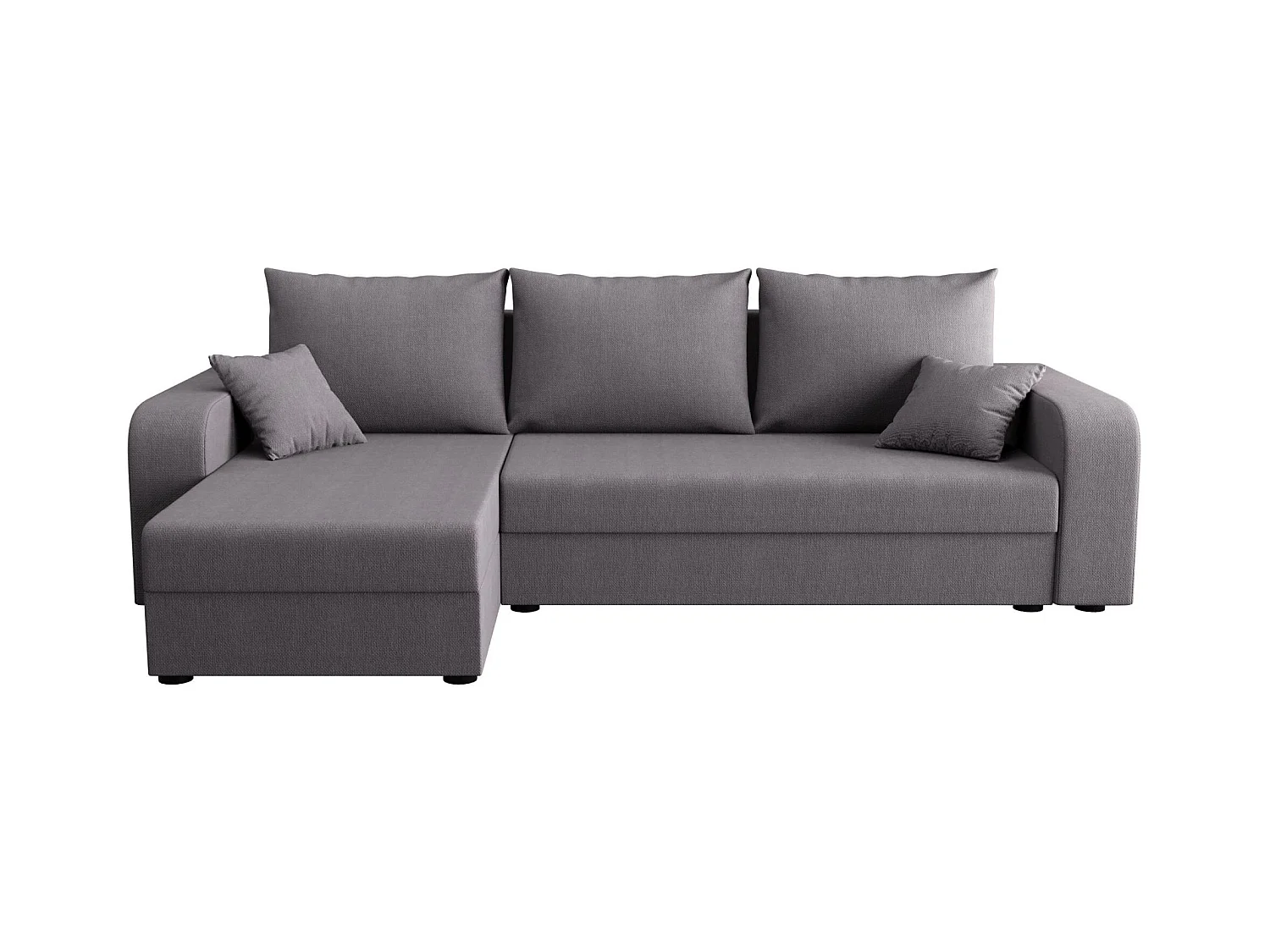 BEDANTE hoekbank HEWLET L BIS Cosmic 160 links grijs met slaapfunctie L-vormige bank met opbergruimte bedbox Wohnzimmersofa Couch Sofa Bettsofa bedbox Bettcouch