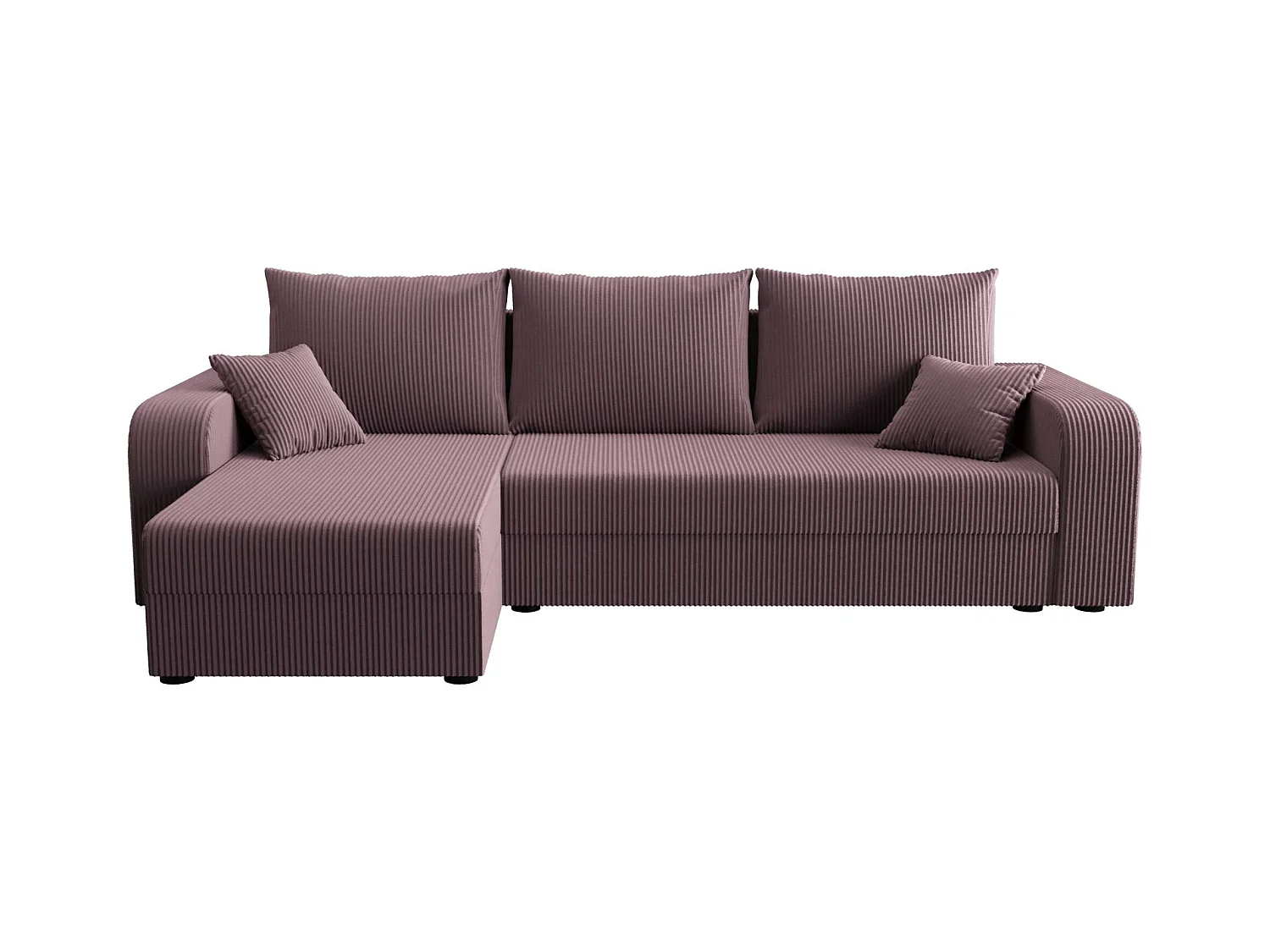 BEDANTE ECKSOFA HEWLET L BIS Zoom 17 Links Dunkelrosa mit Schlaffunktion L-Form Sofa mit Stauraum Bettkasten Wohnzimmersofa Couch Sofa Bettsofa Bettkasten Bettcouch