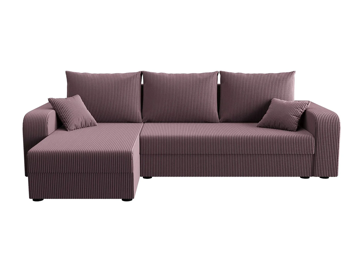 BEDANTE ECKSOFA HEWLET L BIS Zoom 17 Links Dunkelrosa mit Schlaffunktion L-Form Sofa mit Stauraum Bettkasten Wohnzimmersofa Couch Sofa Bettsofa Bettkasten Bettcouch