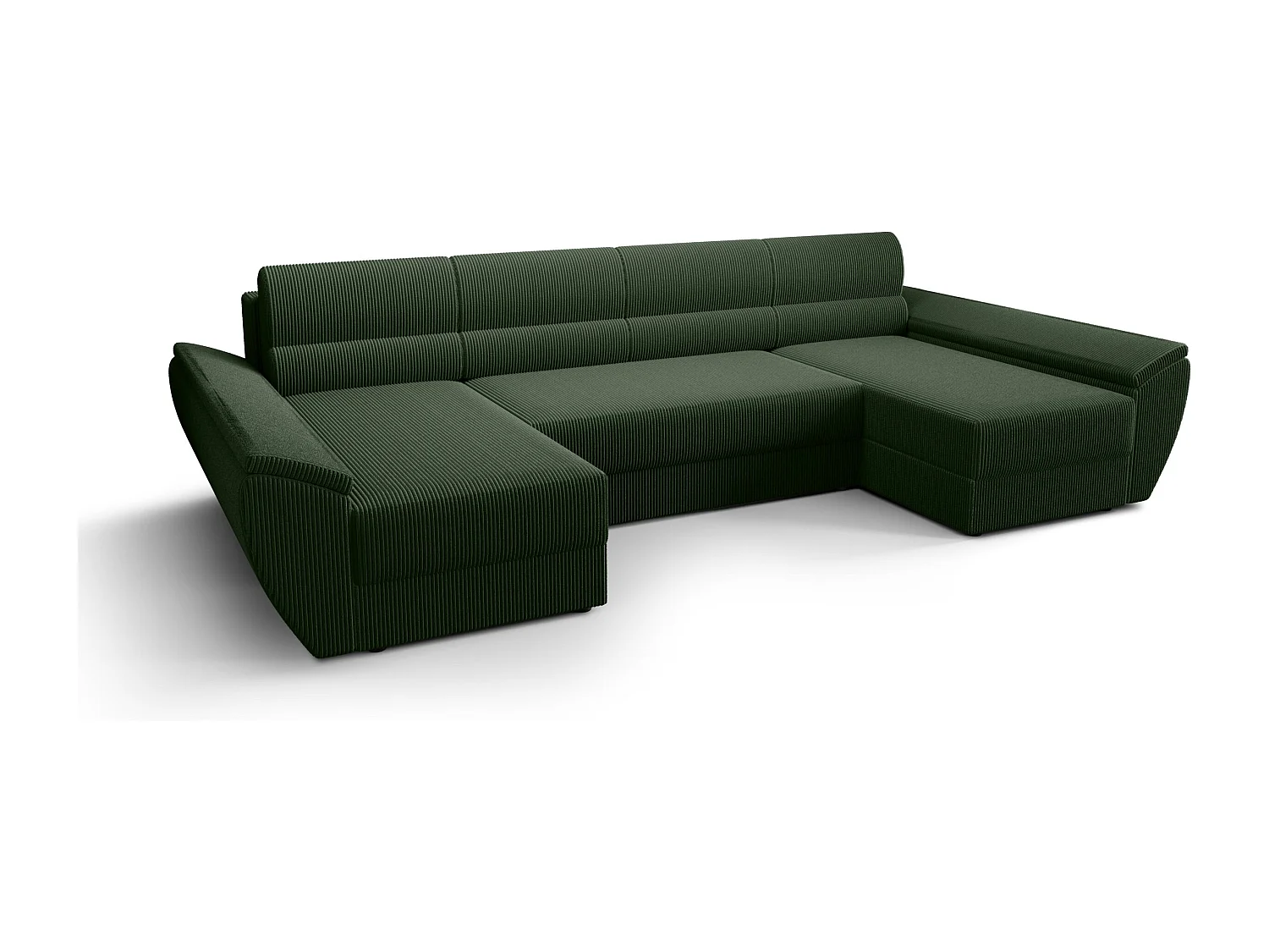BEDANTE Ecksofa REBIU4 Poso 14 Dunkelgrün mit Schlaffunktion L-Form Sofa mit Stauraum Bettkasten Wohnzimmersofa Couch Sofa Bettsofa Bettkasten Bettcouch
