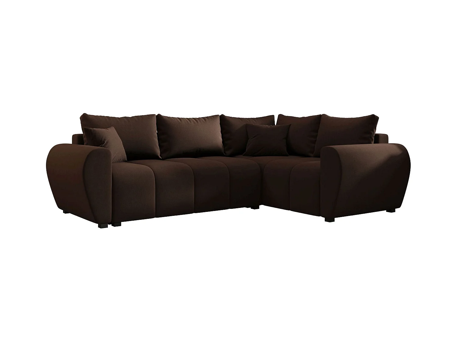 BEDANTE canapé d’angle MOLISA L PLUS Cosmic 800 droit marron avec fonction de couchage canapé en forme de L