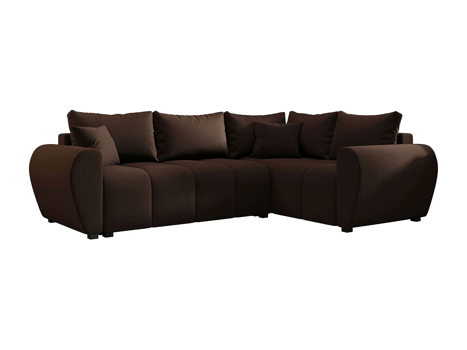 BEDANTE canapé d’angle MOLISA L PLUS Cosmic 800 droit marron avec fonction de couchage canapé en forme de L