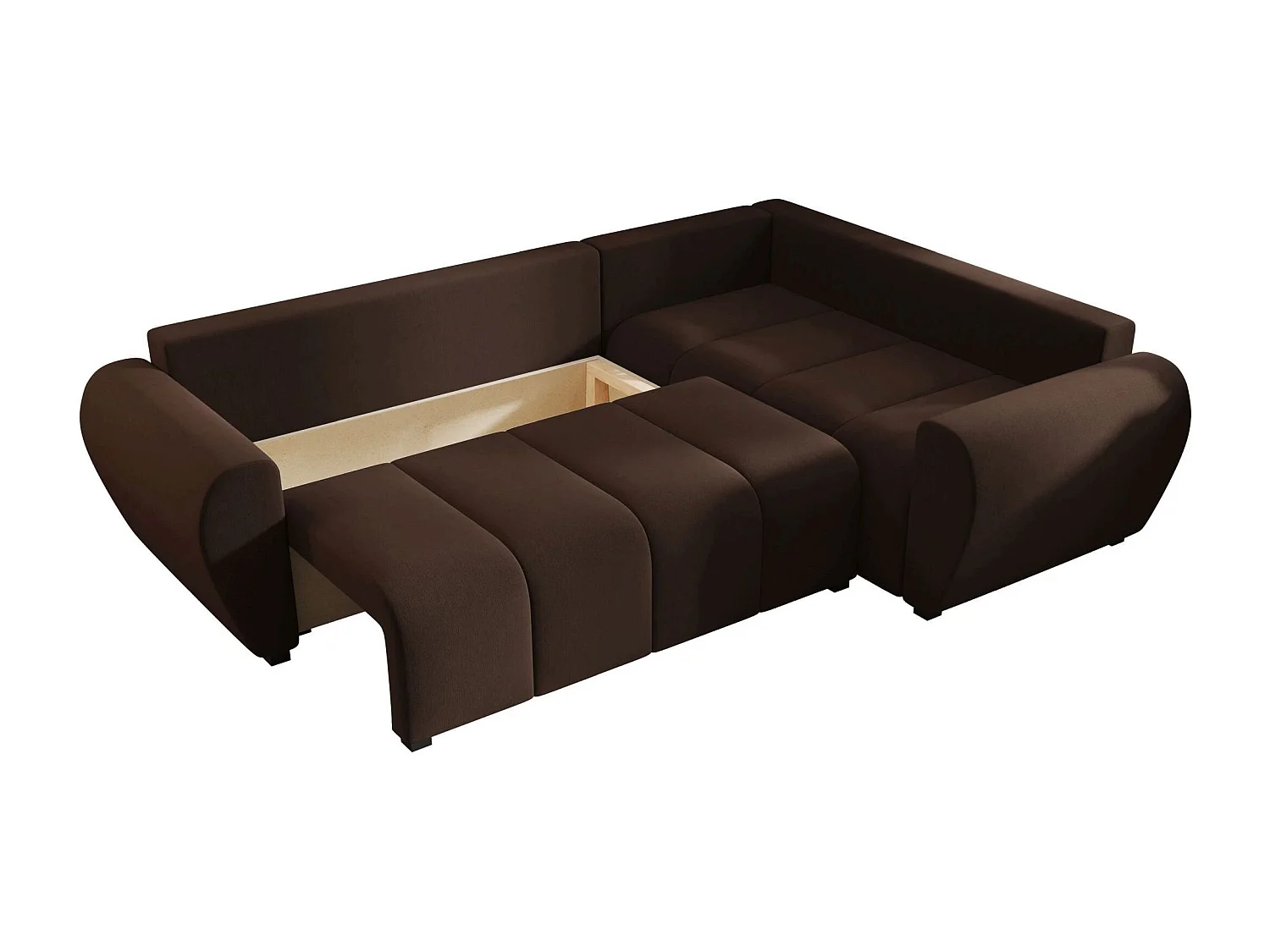 BEDANTE canapé d’angle MOLISA L PLUS Cosmic 800 droit marron avec fonction de couchage canapé en forme de L