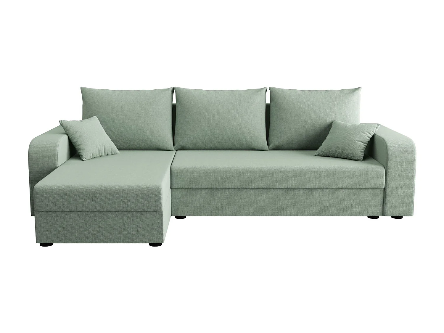 BEDANTE hoekbank HEWLET L BIS Cosmic 16 links lichtgroen met slaapfunctie L-vormige bank met opbergruimte bedbox Wohnzimmersofa Couch Sofa Bettsofa bedbox Bettcouch