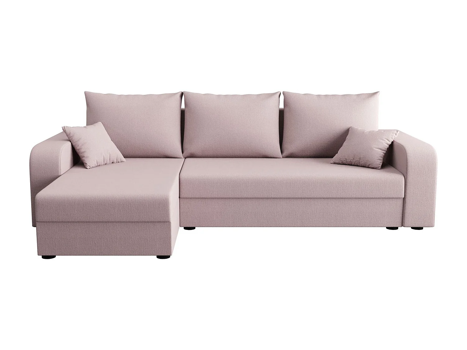 BEDANTE hoekbank HEWLET L BIS Cosmic 14 links roze met slaapfunctie L-vormige bank met opbergruimte bedbox Wohnzimmersofa Couch Sofa Bettsofa bedbox Bettcouch