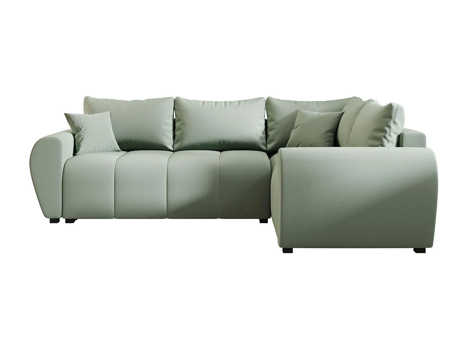 BEDANTE canapé d’angle MOLISA L PLUS Cosmic 16 droit vert clair avec fonction de couchage canapé en forme de L