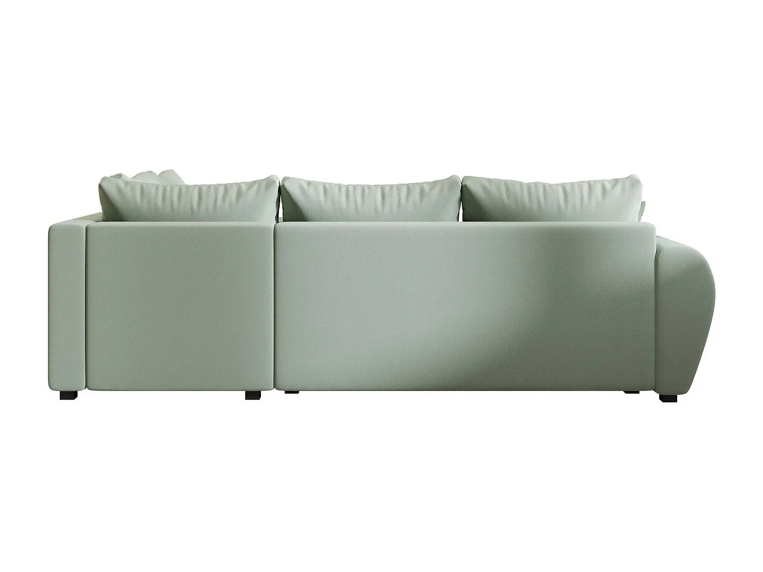 BEDANTE canapé d’angle MOLISA L PLUS Cosmic 16 droit vert clair avec fonction de couchage canapé en forme de L