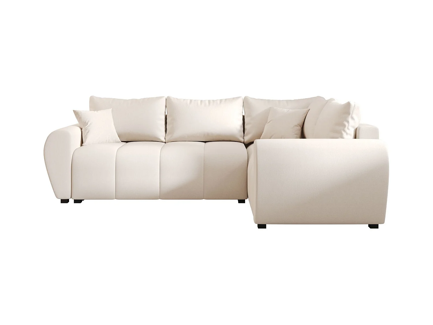 BEDANTE canapé d’angle MOLISA L PLUS Cosmic 10 droit beige avec fonction de couchage canapé en forme de L