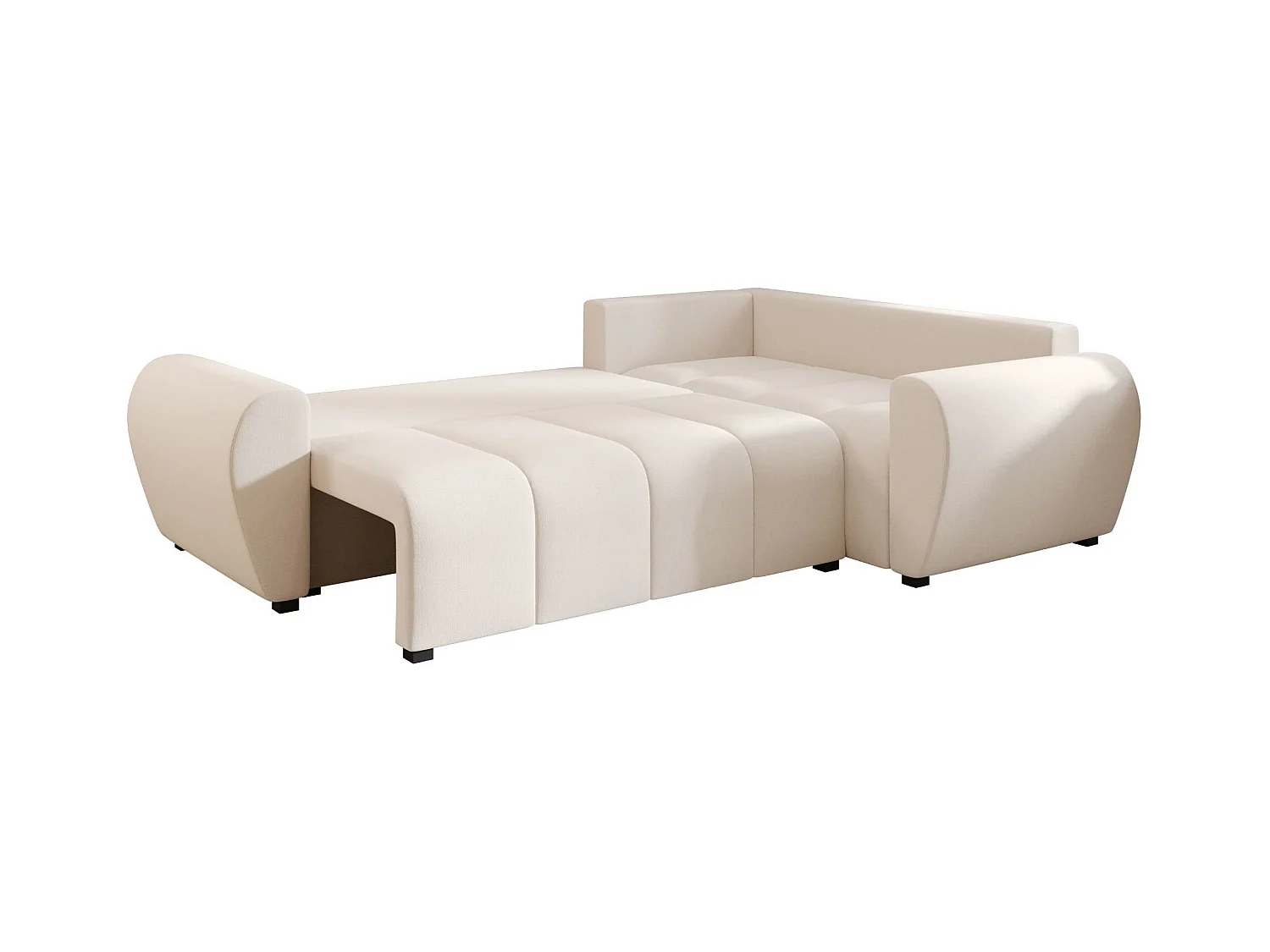 BEDANTE canapé d’angle MOLISA L PLUS Cosmic 10 droit beige avec fonction de couchage canapé en forme de L
