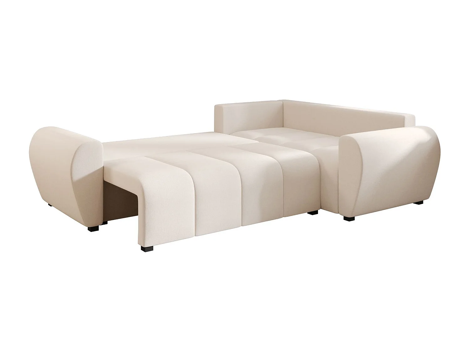BEDANTE canapé d’angle MOLISA L PLUS Cosmic 10 droit beige avec fonction de couchage canapé en forme de L