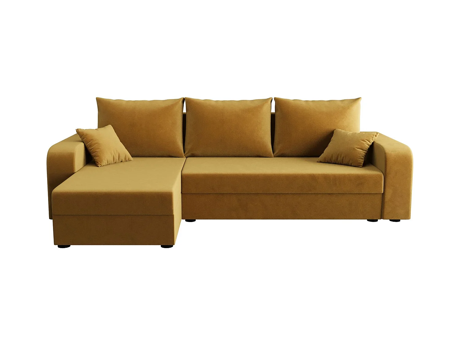BEDANTE hoekbank HEWLET L BIS Itaka 33 links oranje met slaapfunctie L-vormige bank met opbergruimte bedbox Wohnzimmersofa Couch Sofa Bettsofa bedbox Bettcouch