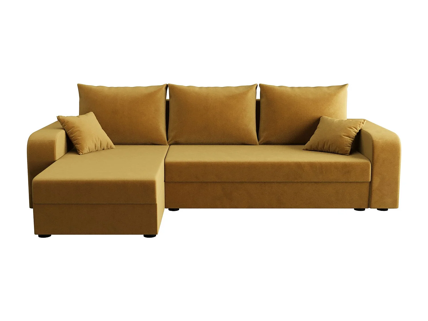 BEDANTE ECKSOFA HEWLET L BIS Itaka 33 Links Orange mit Schlaffunktion L-Form Sofa mit Stauraum Bettkasten Wohnzimmersofa Couch Sofa Bettsofa Bettkasten Bettcouch