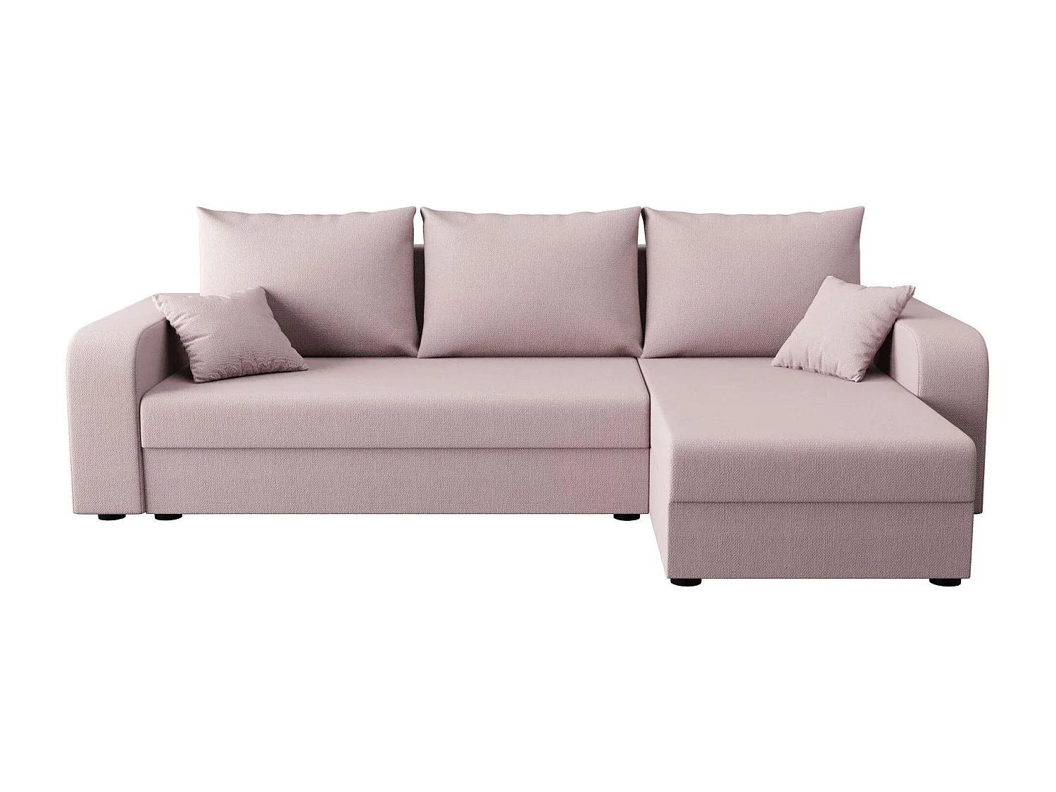 BEDANTE hoekbank HEWLET L BIS Cosmic 14 rechts roze met slaapfunctie L-vormige bank met opbergruimte bedbox Wohnzimmersofa Couch Sofa Bettsofa bedbox Bettcouch