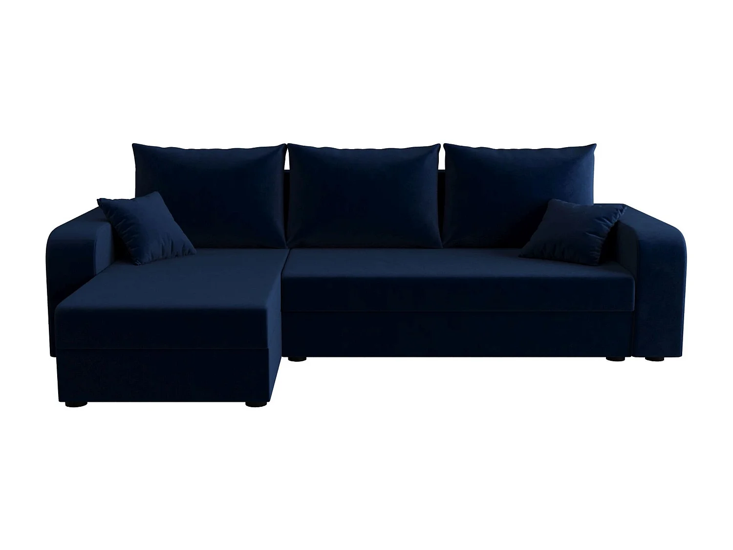 BEDANTE ECKSOFA HEWLET L BIS Itaka 11 Links Dunkelblau mit Schlaffunktion L-Form Sofa mit Stauraum Bettkasten